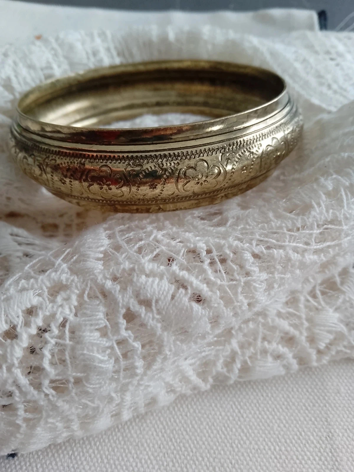 Bracelet jonc ancien avec pierre de labradorite – photo 6